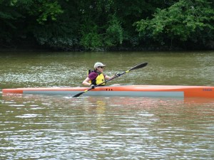 Julie in her Think Fit sea kayak
