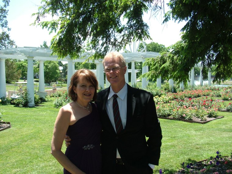 My beloved and me at Lakeside Rose Garden, Fort Wayne, Indiana