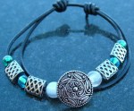 Handmade and adjustable double leather wrap bracelet
