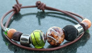 Adjustable Genuine  Leather Loop Bracelet