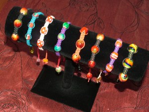 macrame bracelets, adjustable bracelets, simple macrame, slider knot, 3-beaded bracelet, learn to macrame, Trinity Jewelry by Design