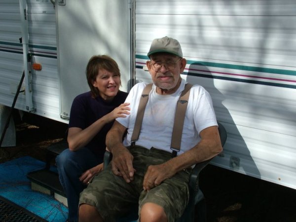 Dad & me at his trailer