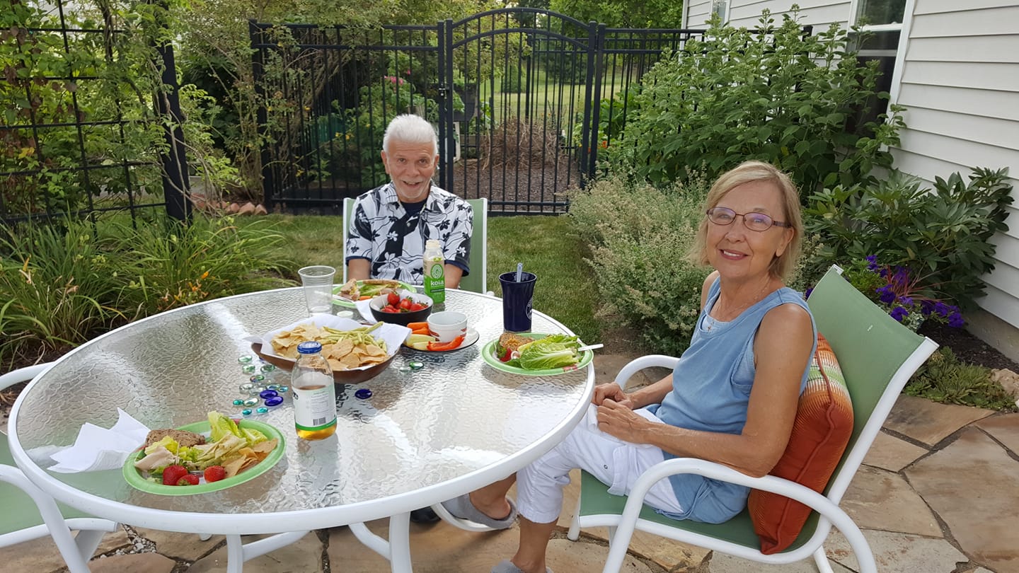 Aunt Lori with Dean at Dinner 7.12.18